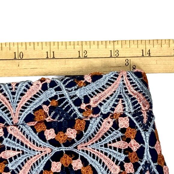 Anthropologie Pencil Skirt Women 4 Moulinette Soeurs Svetla Crochet Lace Elegant - Picture 7 of 11